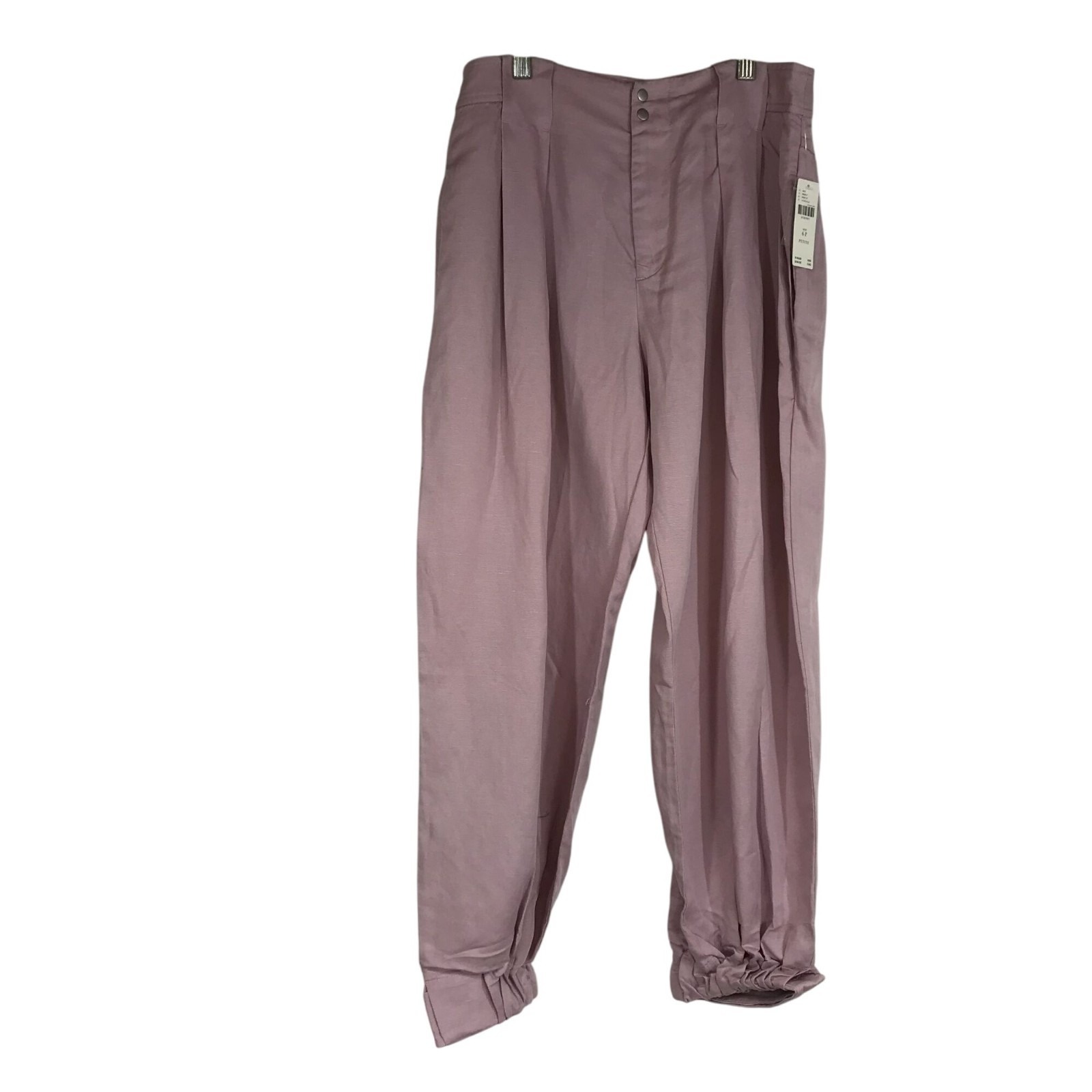 Anthropologie - Women's 6 Petite - Lilac Lyocell Pleated Jogger Pant